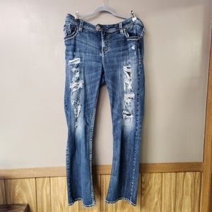 Silver Jeans women's 22/33L, distressed look.